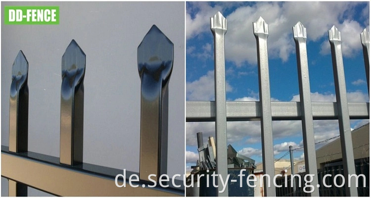 Pulverbeschichteter Stahl Röhrenspeer Speer -Sicherheitspanel Zaun für Garten House Factory School Spielplatzgrenze